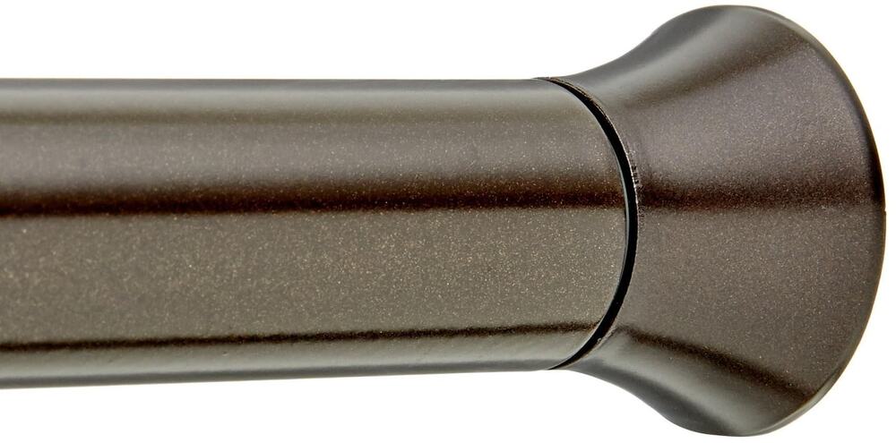 No Drill Spring Tension Curtain Rod Adjustable 36-54 Width Bronze Classic Finial